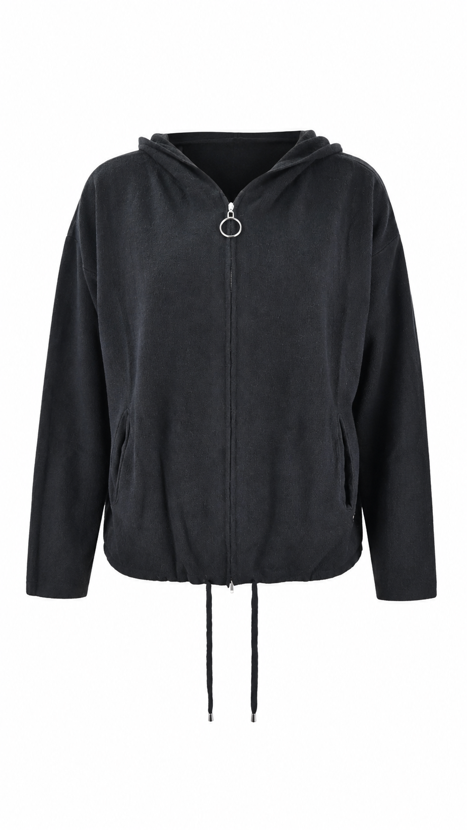 Giacca cardigan in maglia con cappuccio