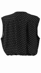 Gilet smanicato a pois