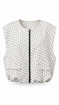 Gilet smanicato a pois