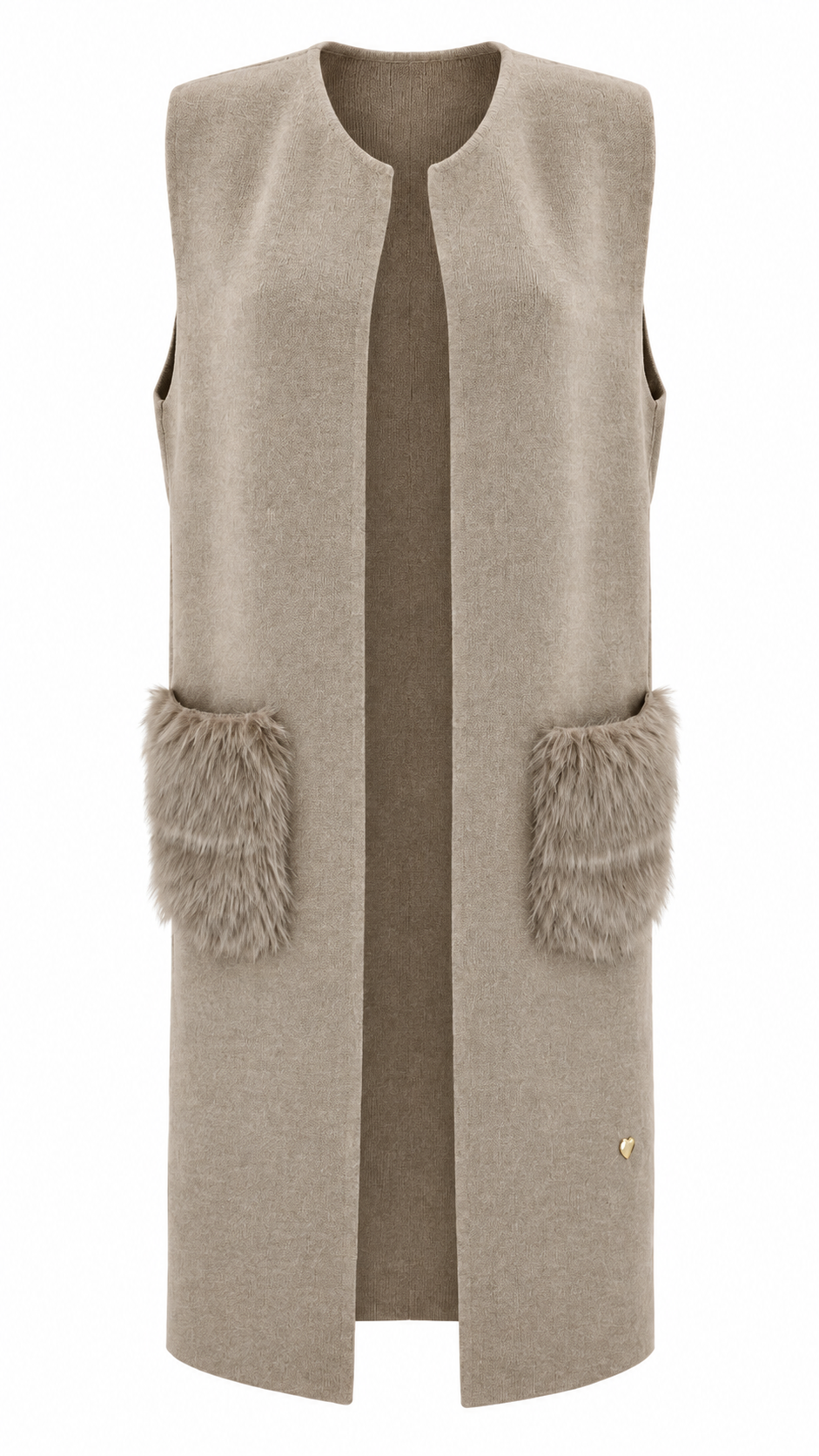 Gilet lungo smanicato