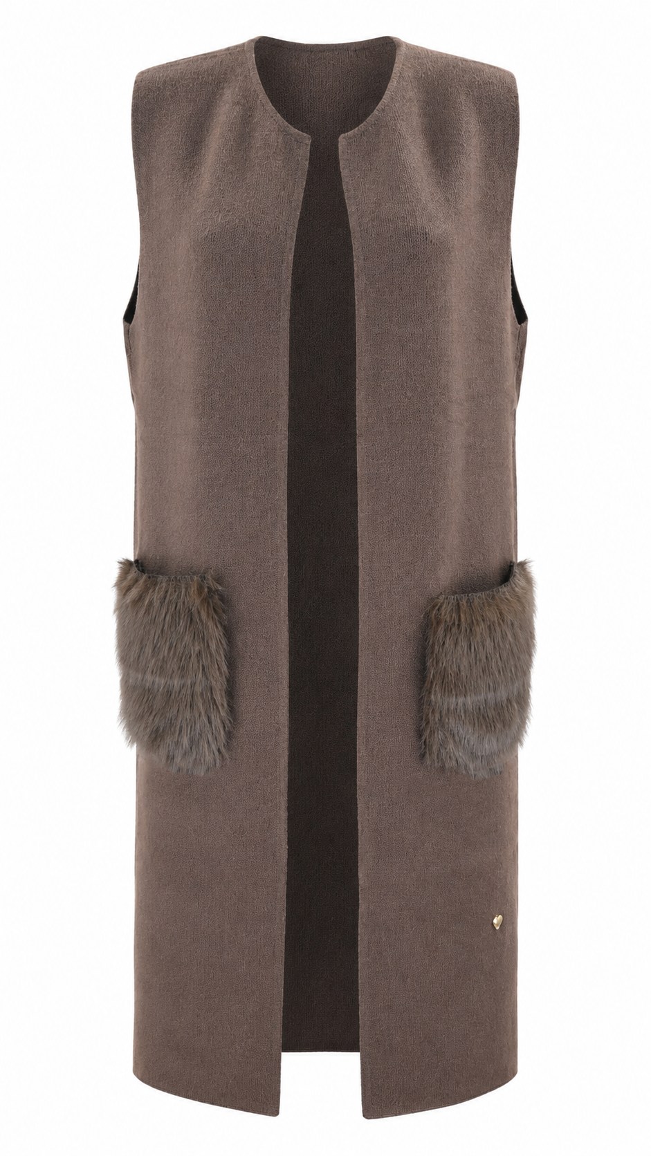 Gilet lungo smanicato