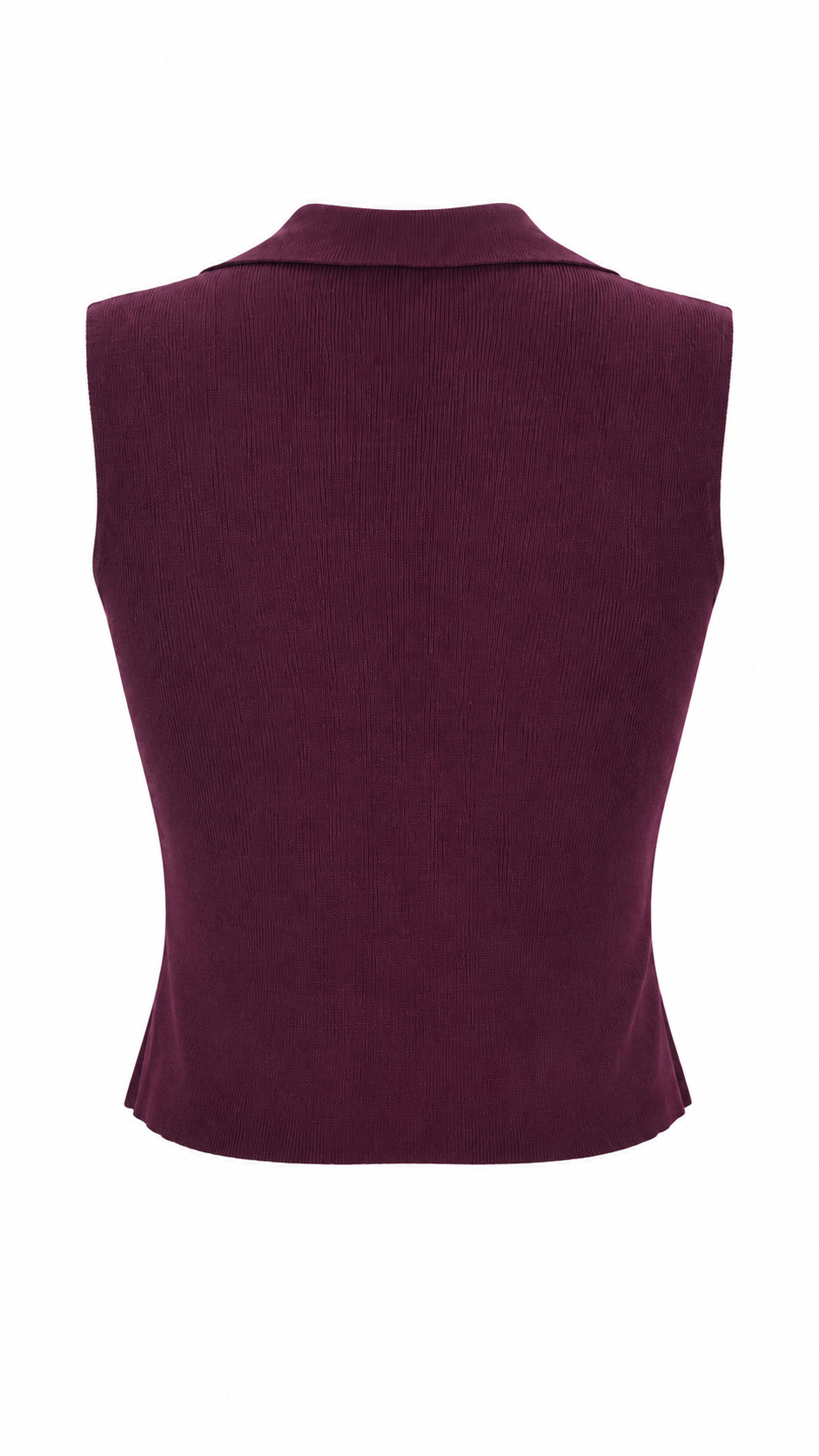 Gilet top con zip e bottoni dorati