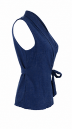 Gilet a portafoglio con texture fiammata