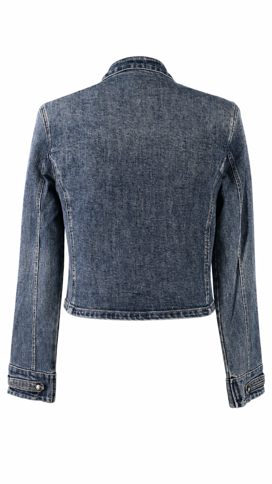 Giacca in denim stile militare con alamari