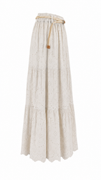 Strapless short dress with tiered skirt