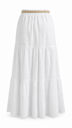Strapless short dress with tiered skirt
