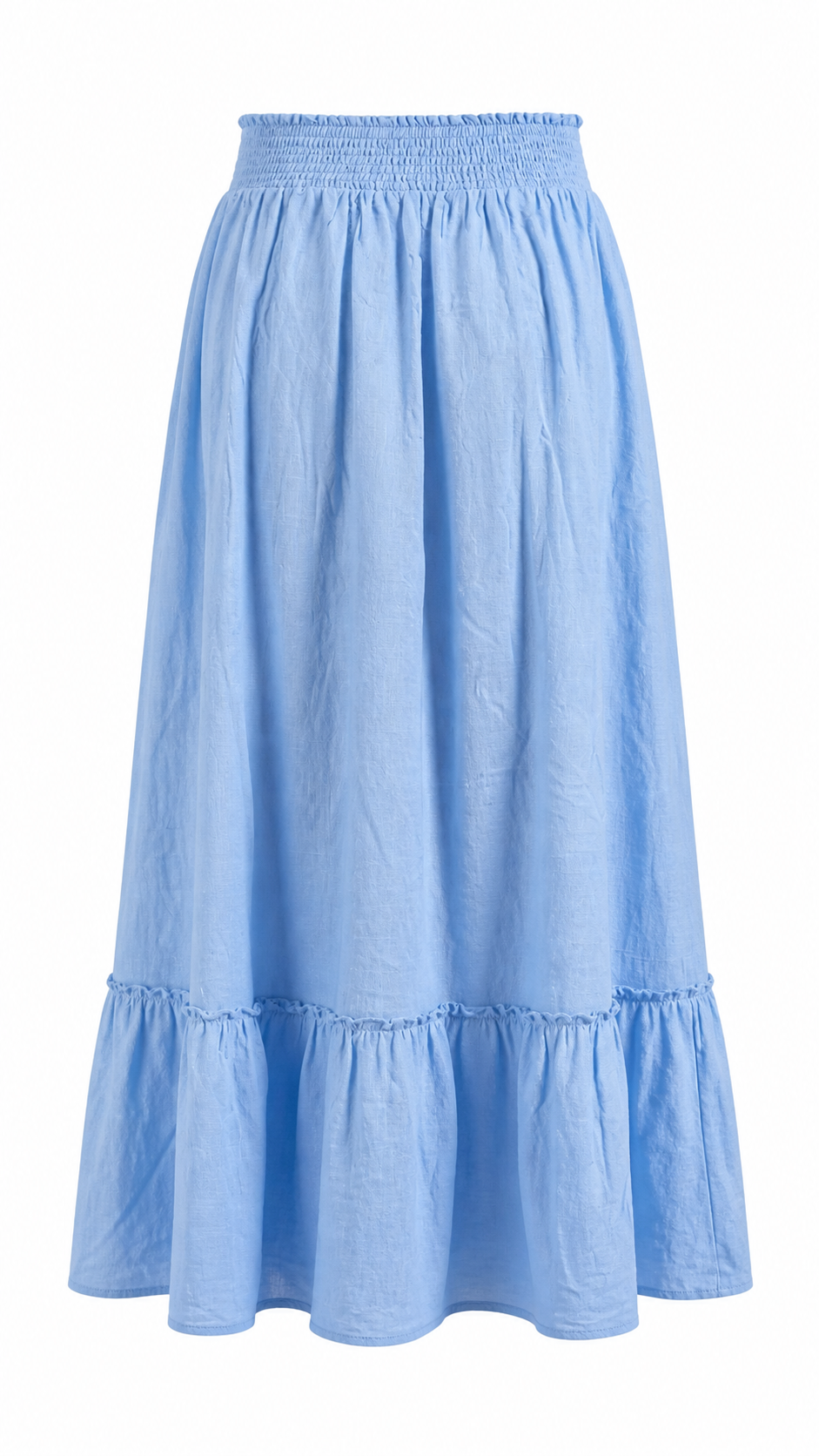 Strapless short dress with tiered skirt
