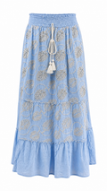 Strapless short dress with tiered skirt