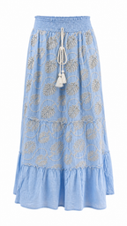 Strapless short dress with tiered skirt