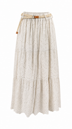 Strapless short dress with tiered skirt