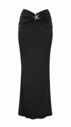 Strapless short dress with tiered skirt