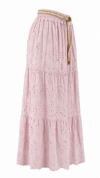 Strapless short dress with tiered skirt