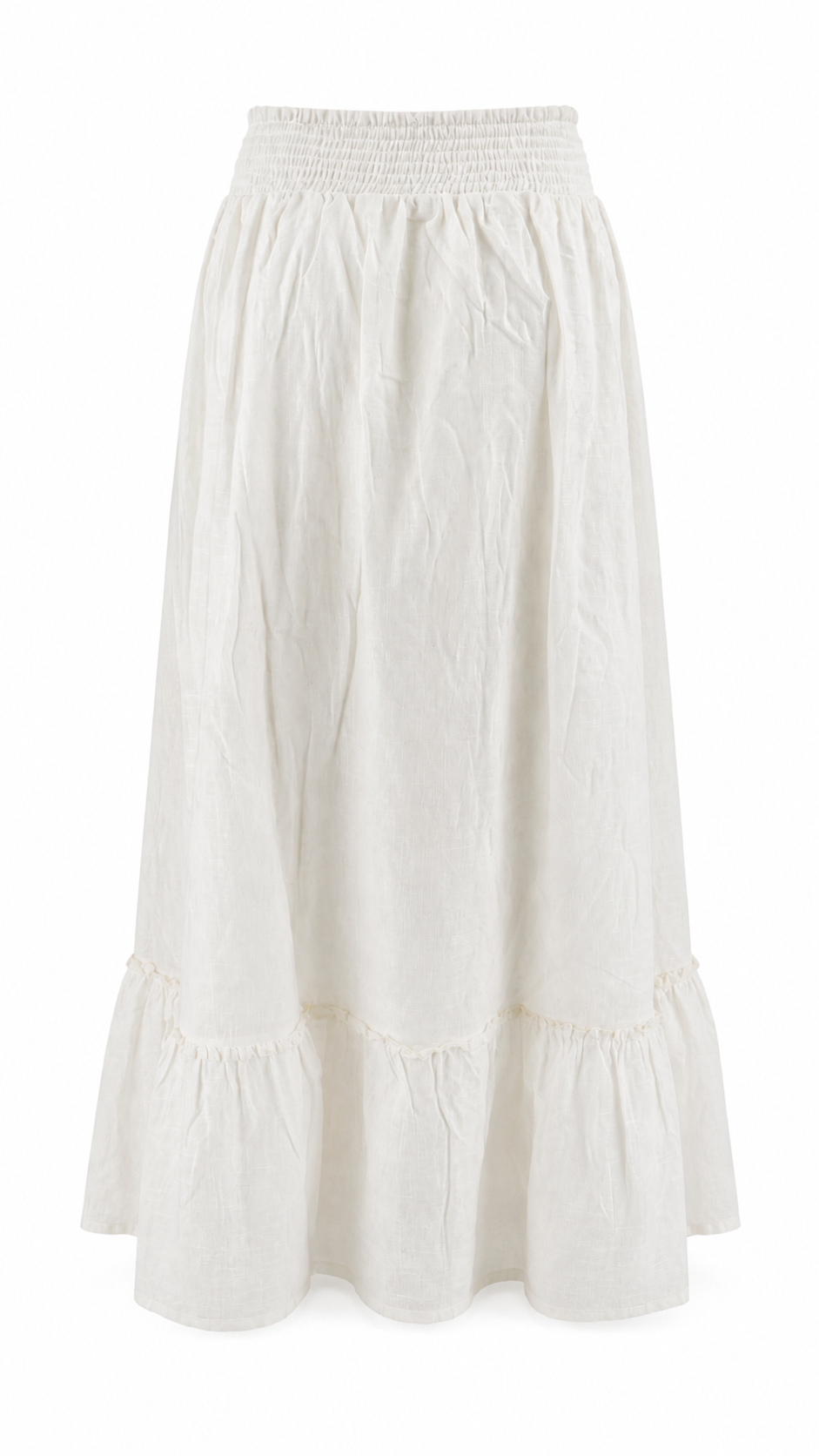 Strapless short dress with tiered skirt