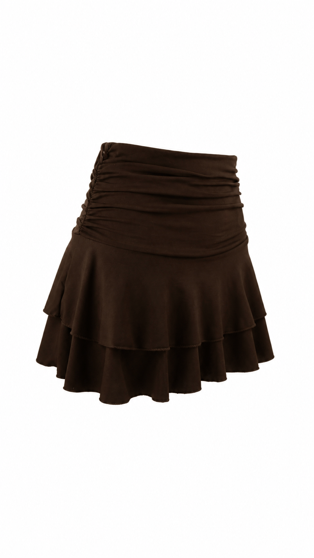 Strapless short dress with tiered skirt