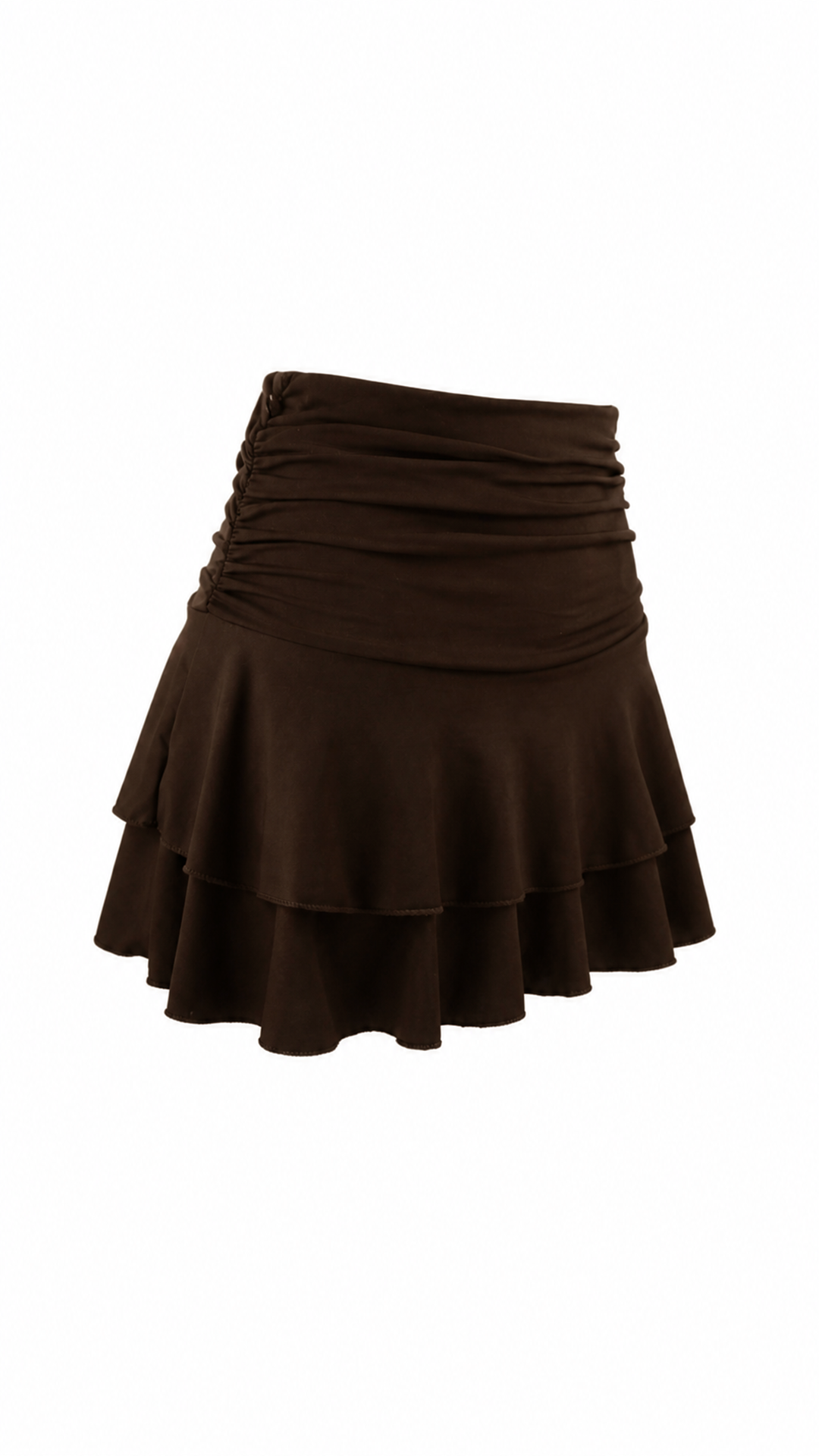Strapless short dress with tiered skirt
