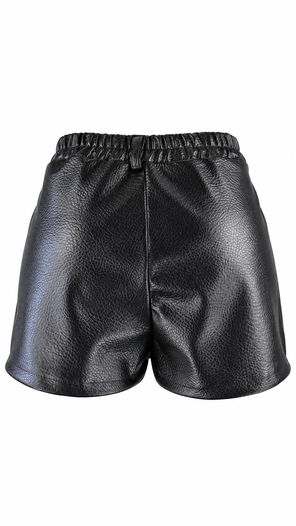 Gonna pantalone effetto pelle a vita alta con tasche
