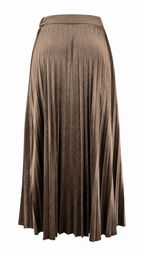Gonna lunga plissettata effetto velluto