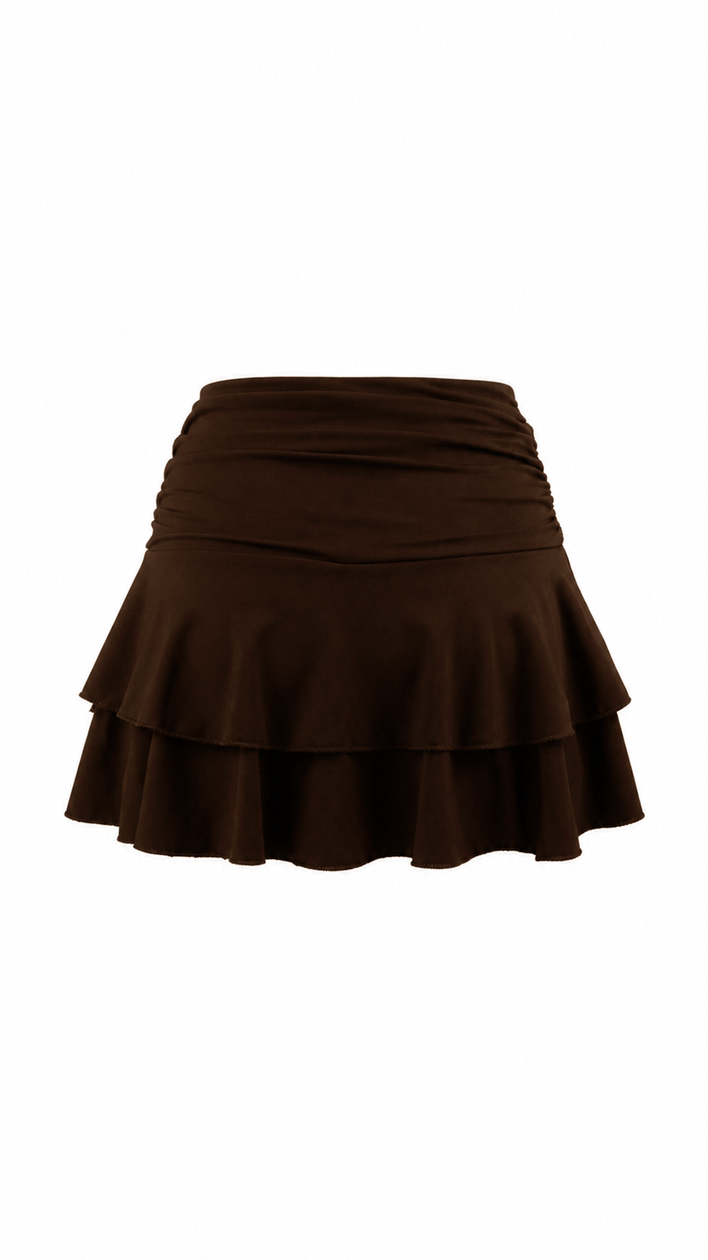 Strapless short dress with tiered skirt