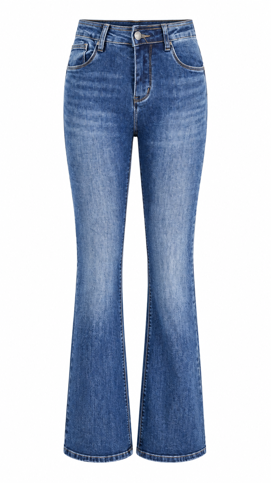 Jeans bootcut effetto lavaggio sfumato a vita media