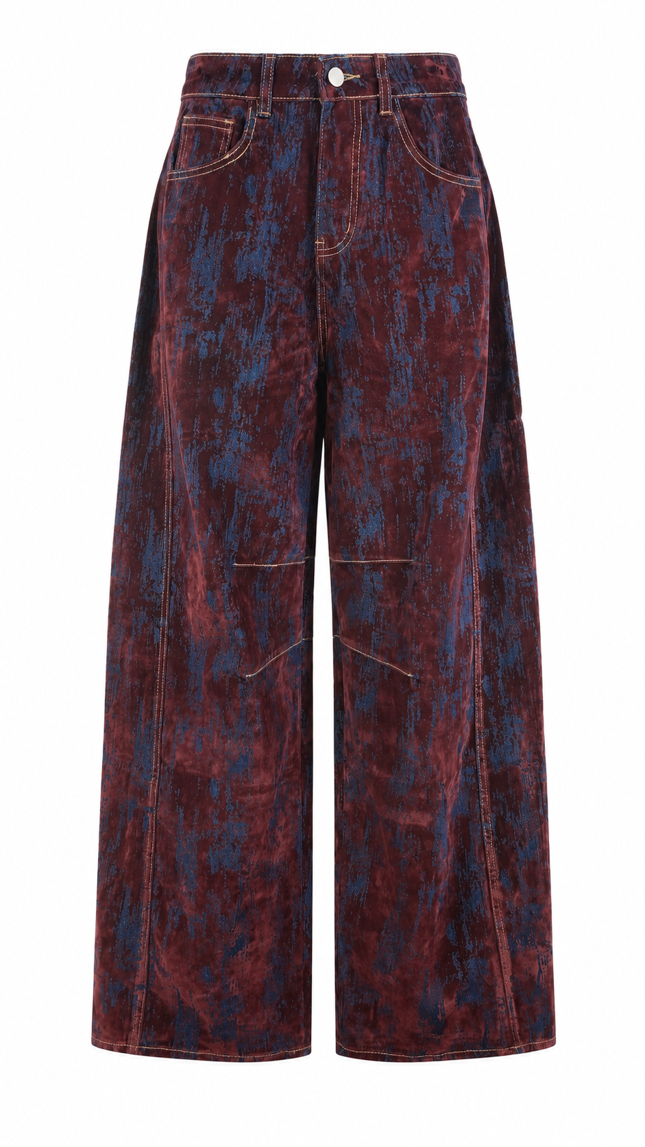 Pantaloni baggy effetto velluto