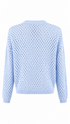 Pullover traforato a rete con girocollo
