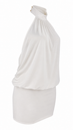 Abito corto con collo halter alto