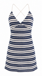 Strapless short dress with tiered skirt