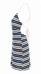 Strapless short dress with tiered skirt