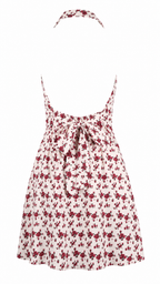 Strapless short dress with tiered skirt