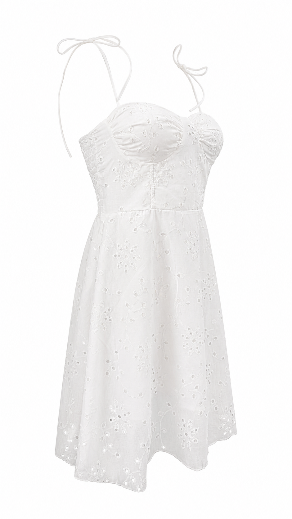 Strapless short dress with tiered skirt