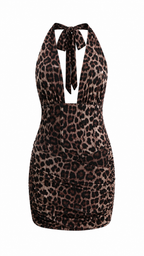 Strapless short dress with tiered skirt