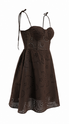 Strapless short dress with tiered skirt