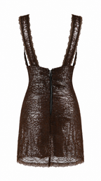 Abito corto in pizzo e paillettes