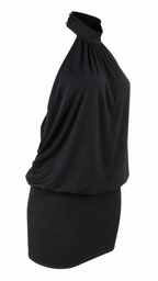 Abito corto con collo halter alto