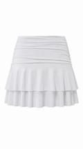 Strapless short dress with tiered skirt