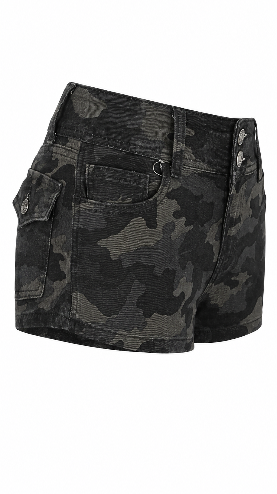 Pantaloncini in denim militare