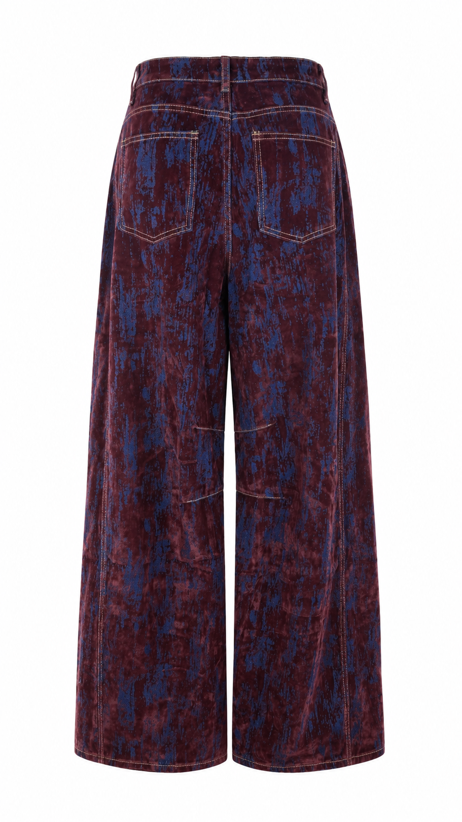 Pantaloni baggy effetto velluto