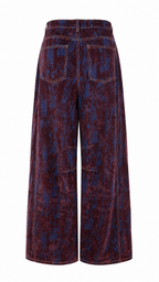 Pantaloni baggy effetto velluto