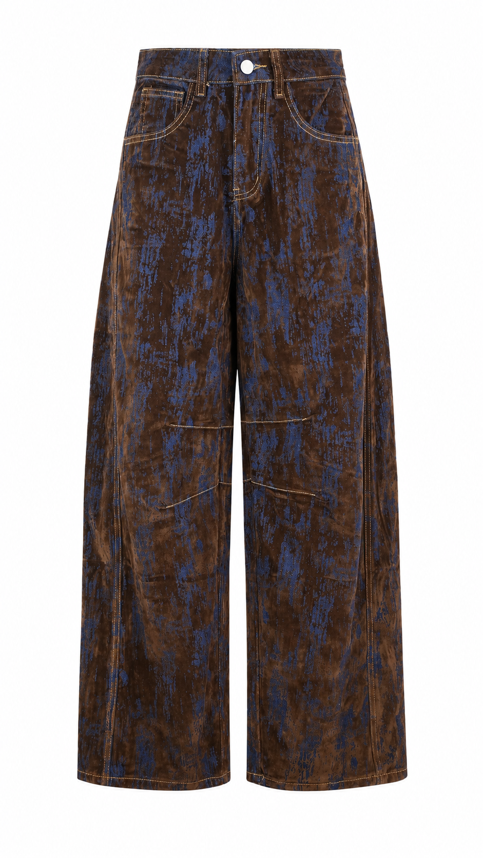 Pantaloni baggy effetto velluto