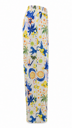Strapless short dress with tiered skirt