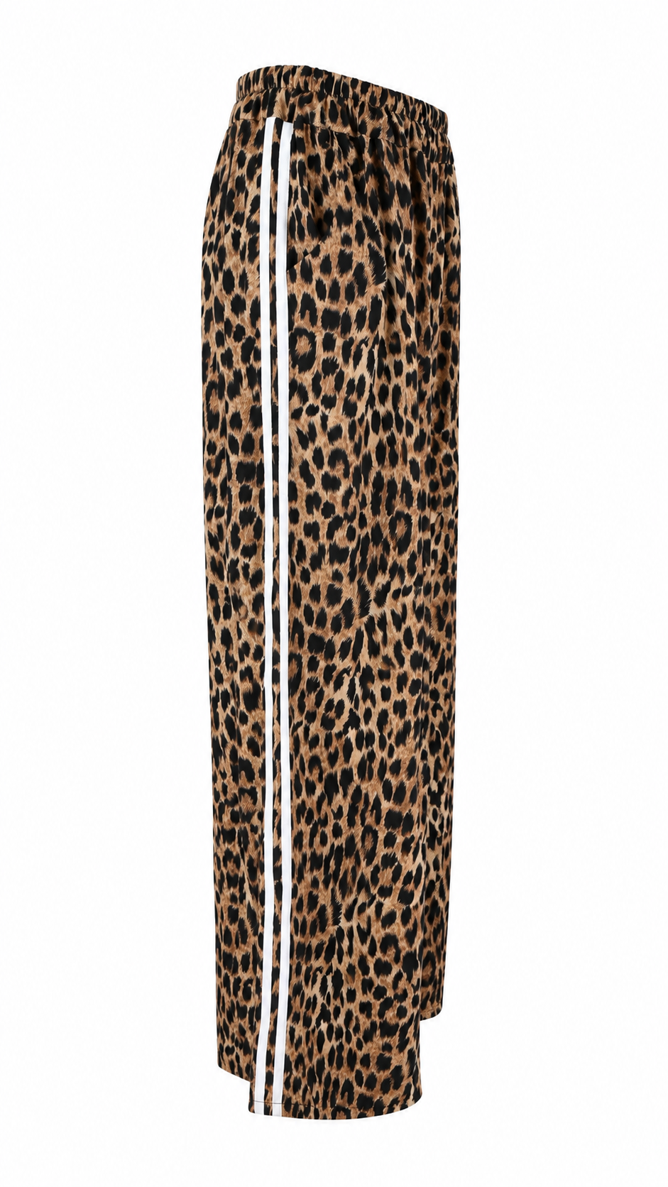 Pantalone a palazzo leopardato