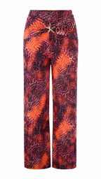 Pantaloni animalier con stella marina dorata