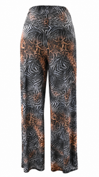 Pantaloni animalier con stella marina dorata