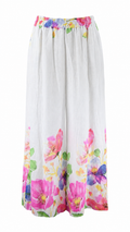 Pantalone a palazzo floreale in lino