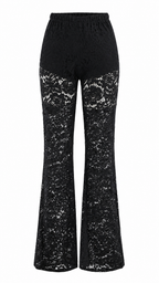 Pantaloni in pizzo nero