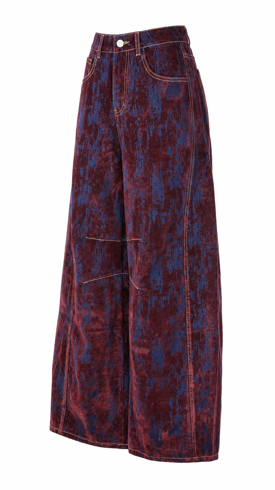 Pantaloni baggy effetto velluto