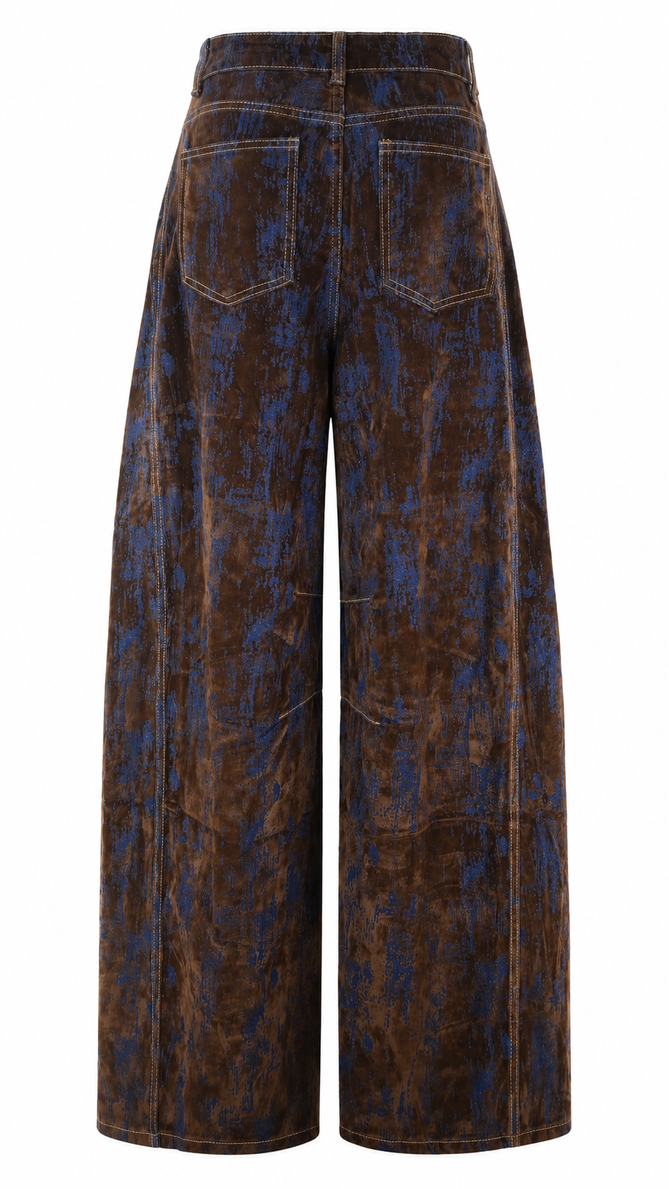 Pantaloni baggy effetto velluto