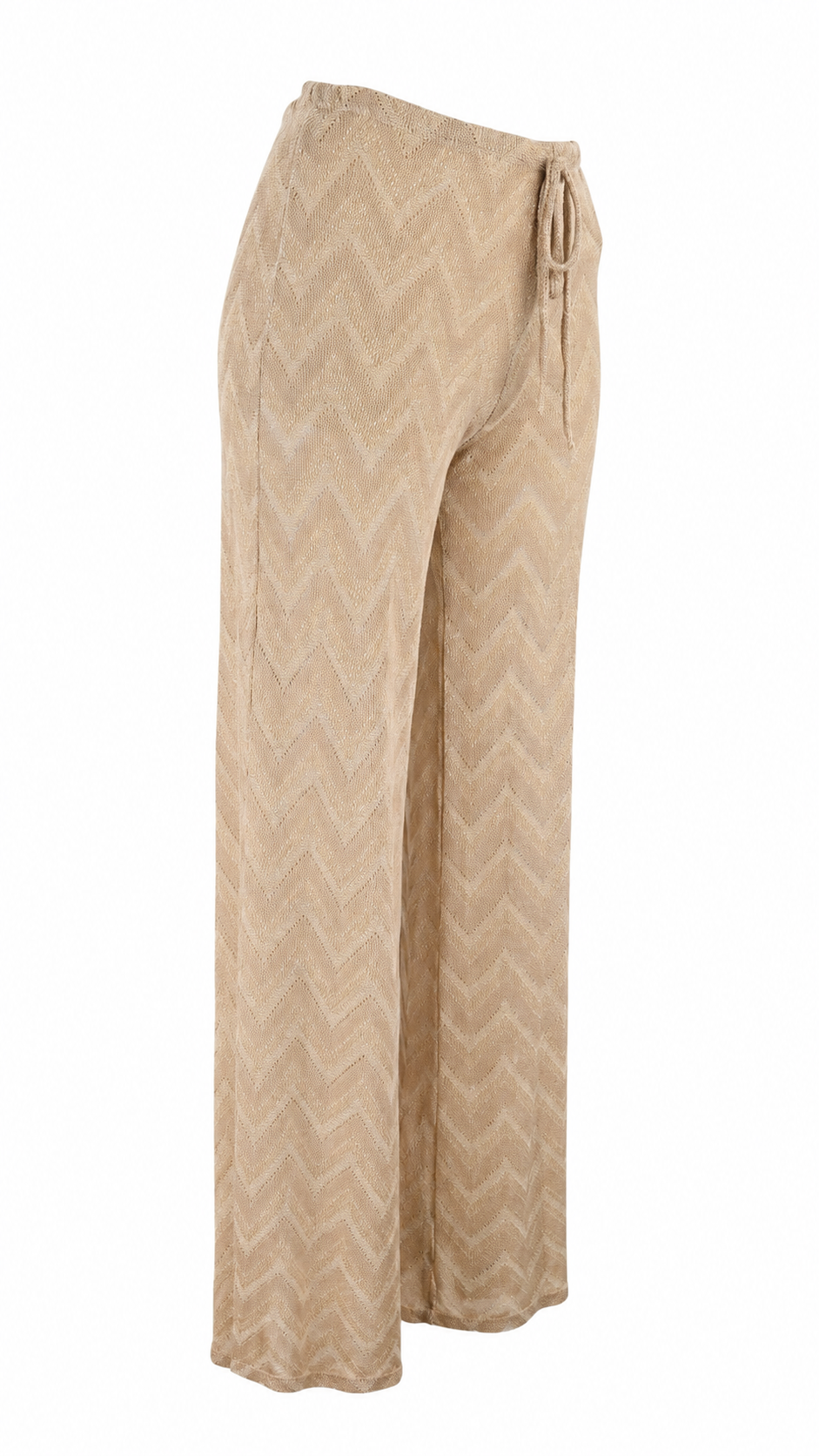 Pantalone largo semitrasparente