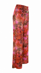 Pantaloni animalier con stella marina dorata