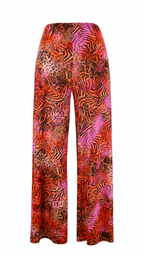 Pantaloni animalier con stella marina dorata